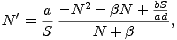           2        bS-
N '= a--N----bN--+-ad,
     S     N + b
