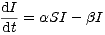 dI-= aSI - bI
dt
