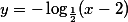 y= - \log_{\frac{1}{2}} (x-2)