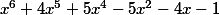 x^6+4x^5+5x^4-5x^2-4x-1