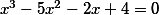 x^3-5x^2-2x+4=0