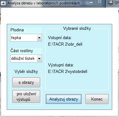 Statsimg dialog analyza obrazu