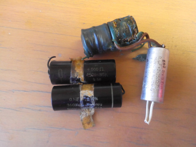 Broken solenoid, capacitors and filter